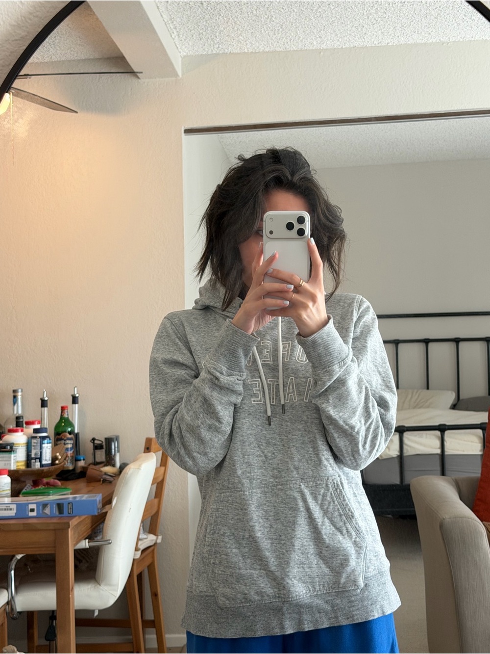 H&M Light Gray Hooded Sweatshirt